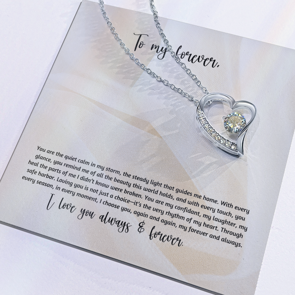 To My Soulmate You Are My Forever Heart Necklace Gift Box