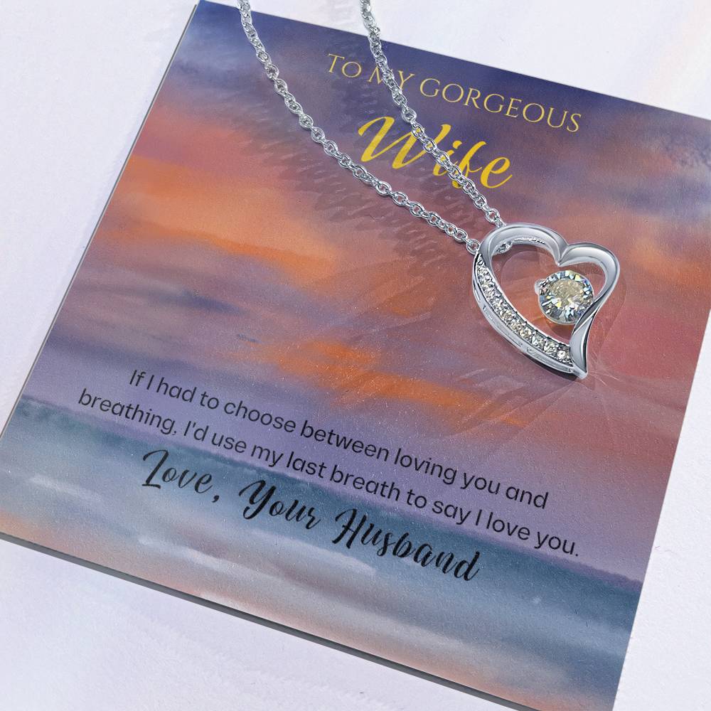 Gift To My Wife: 'Last Breath' Heart Necklace A Love That Lasts Forever