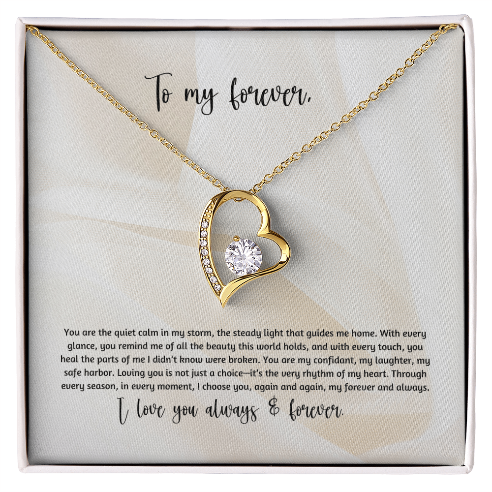 To My Soulmate You Are My Forever Heart Necklace Gift Box