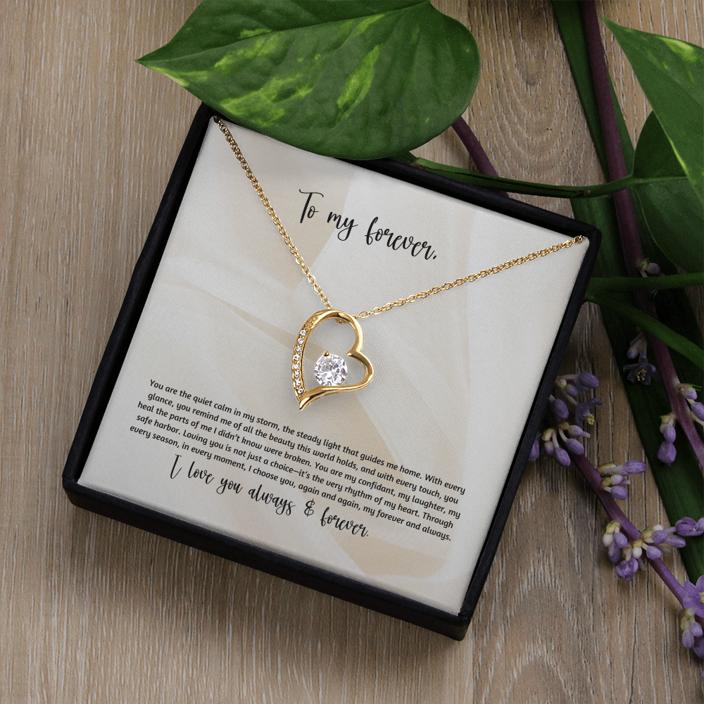 To My Soulmate You Are My Forever Heart Necklace Gift Box