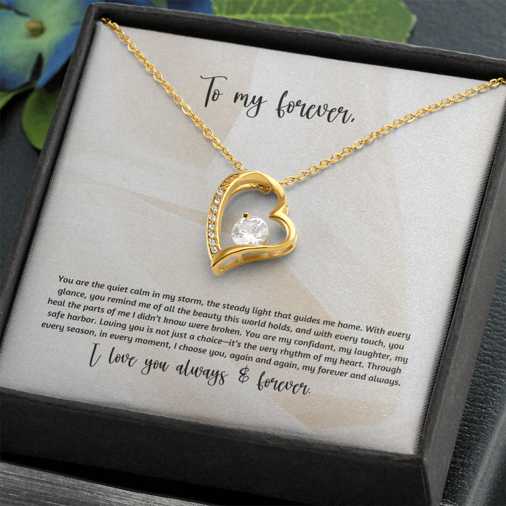 To My Soulmate You Are My Forever Heart Necklace Gift Box