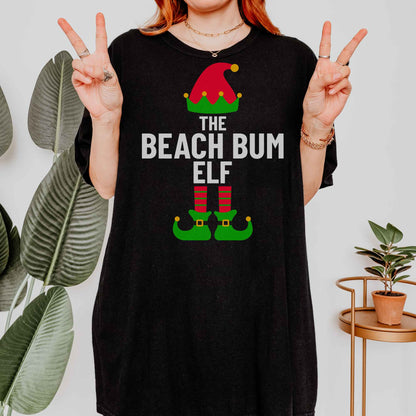 Beach Bum Shirt, Christmas Beachy Tshirt, Gift for Beach Bums, Unisex Tee, Ocean Vibes Top, Summer Vacation T-Shirt, Coastal Theme Clothing, Vacay Vibes