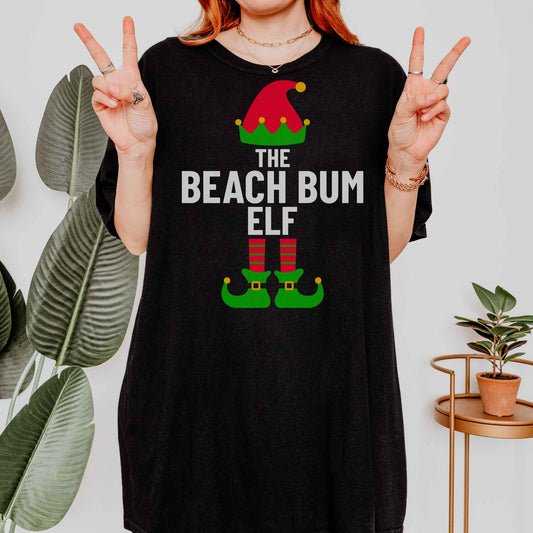 Beach Bum Shirt, Christmas Beachy Tshirt, Gift for Beach Bums, Unisex Tee, Ocean Vibes Top, Summer Vacation T-Shirt, Coastal Theme Clothing, Vacay Vibes