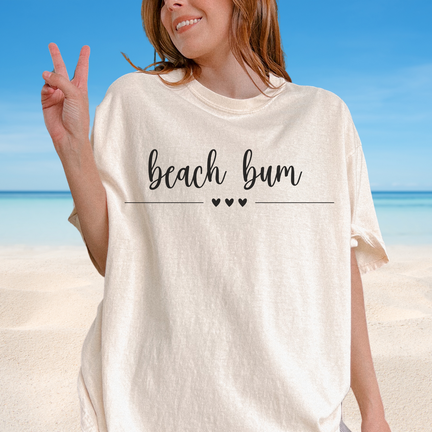 Beach Bum Heart T-Shirt  Comfort Colors Tees