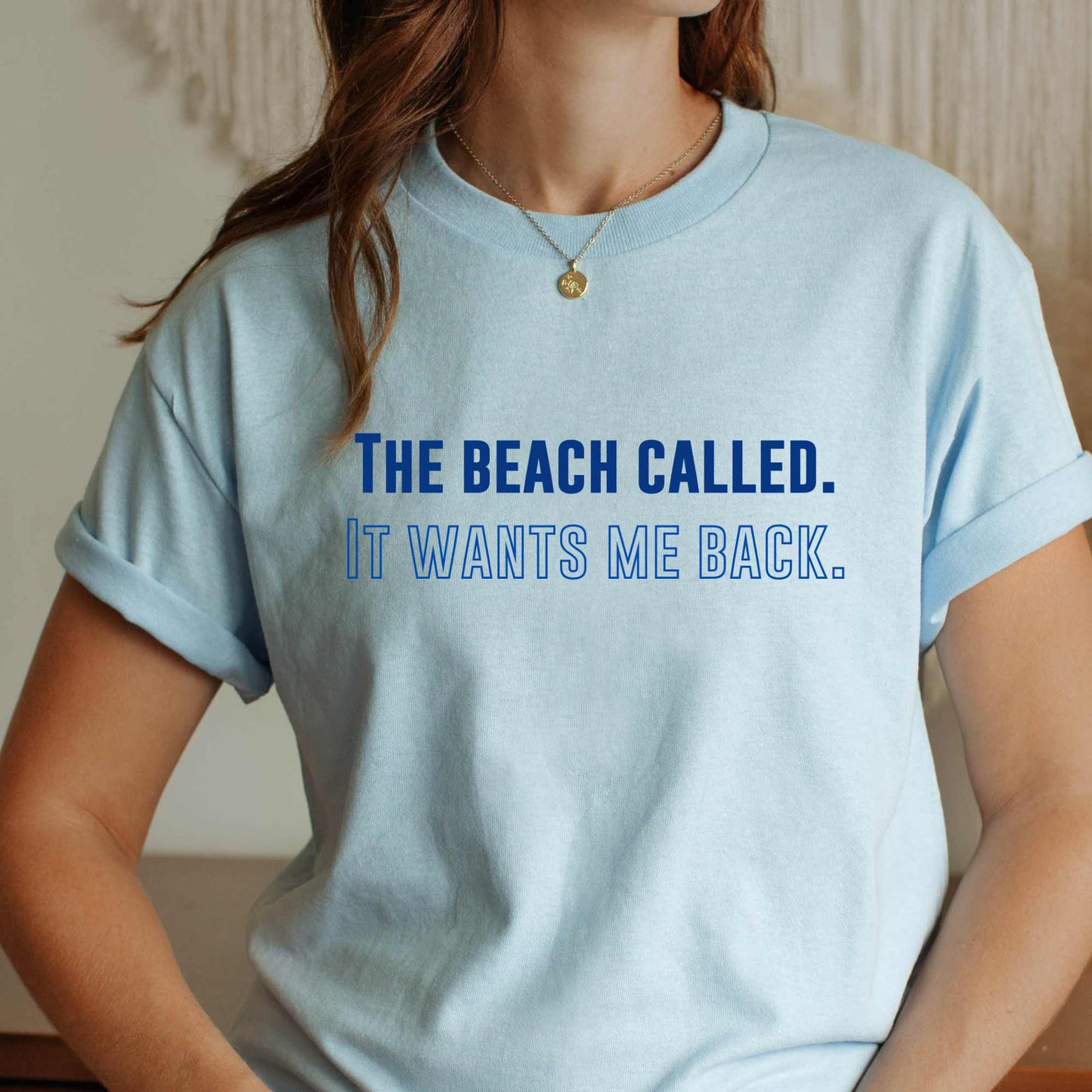 Beach Shirt Unisex Softstyle T-Shirt Beach Called Wants Me Back TShirt