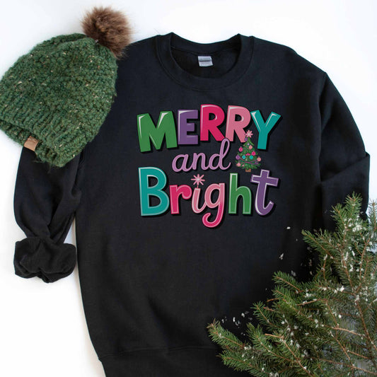 Merry And Bright Christmas Sweatshirt