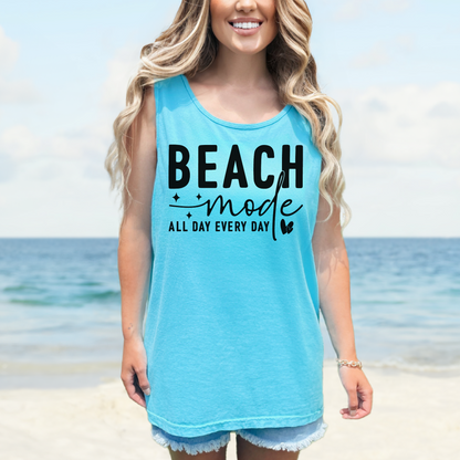 Beach Shirts Beach Mode Activated Tank Top For Men Women Regular And Plus Sizes 8 Colors 100% Cotton