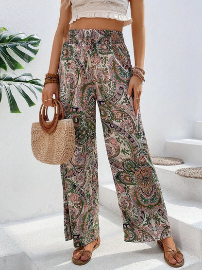 Boho Printed Wide Leg Pants