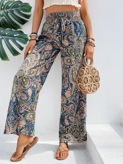 Boho Printed Wide Leg Pants