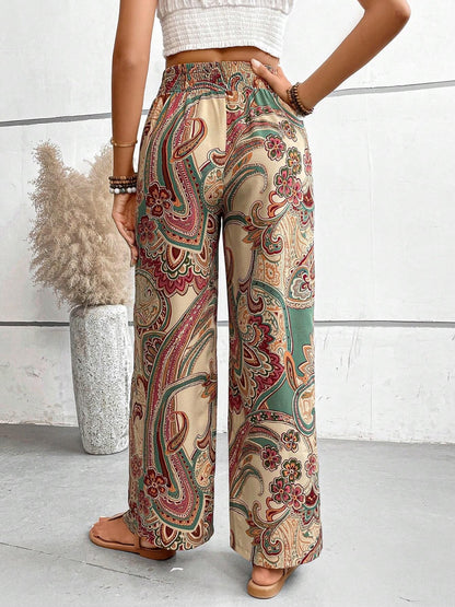 Boho Printed Wide Leg Pants