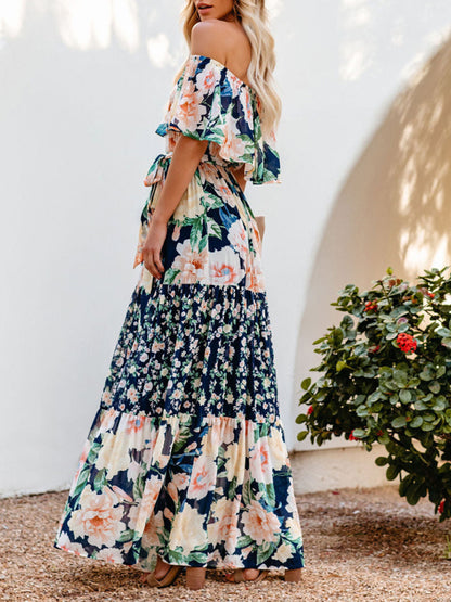 Boho Off Shoulder Maxi Dress