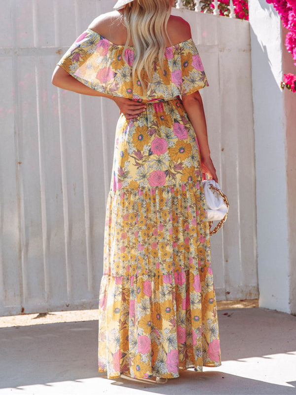 Boho Off Shoulder Maxi Dress