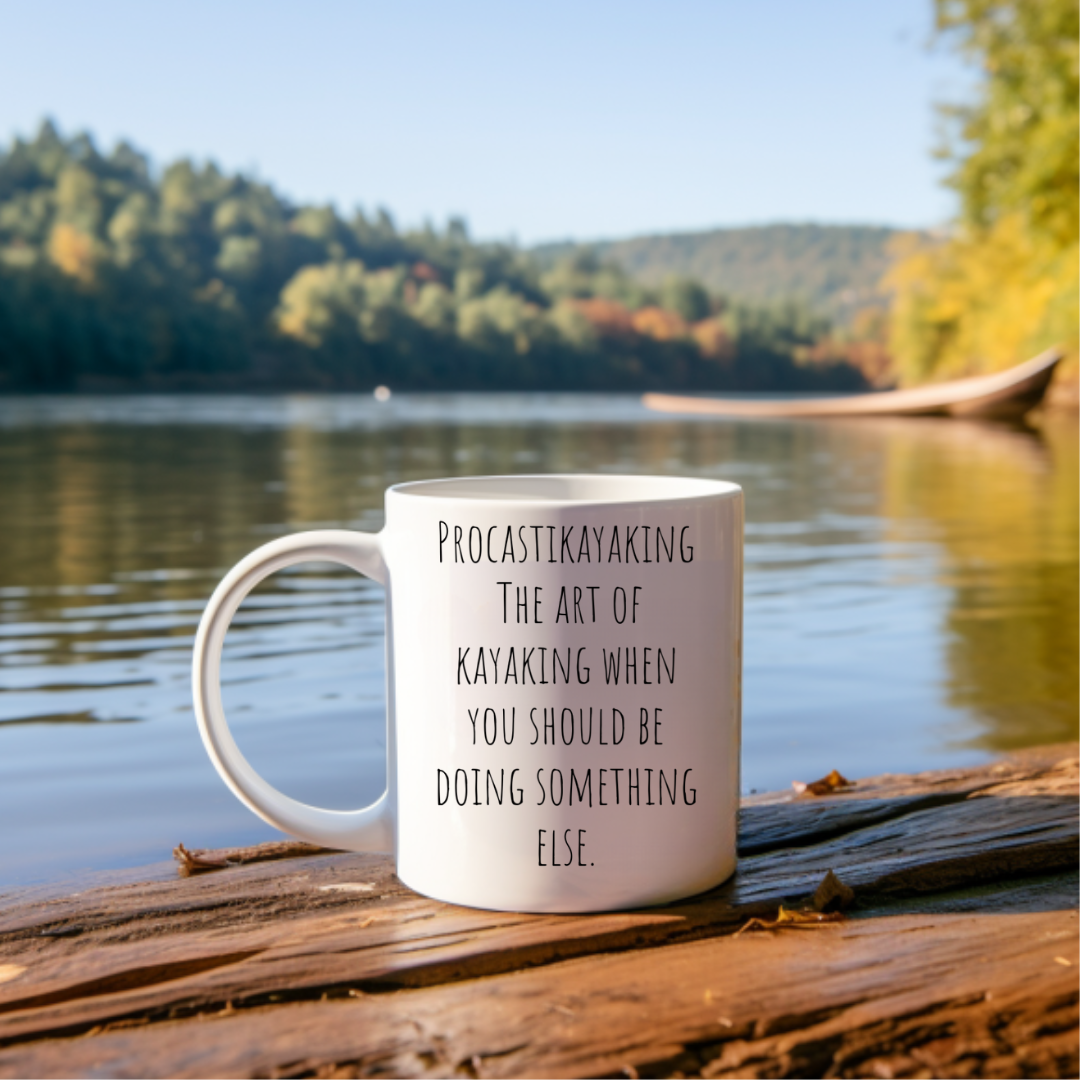 Gifts For Kayakers Procrastikayaking Funny Coffee Mug For Kayakers