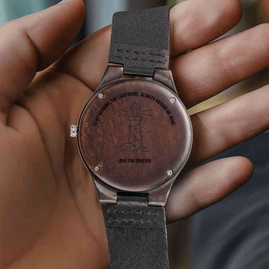 Gift For Husband Lighthouse You Guide Me Home Engraved Watch From Wife