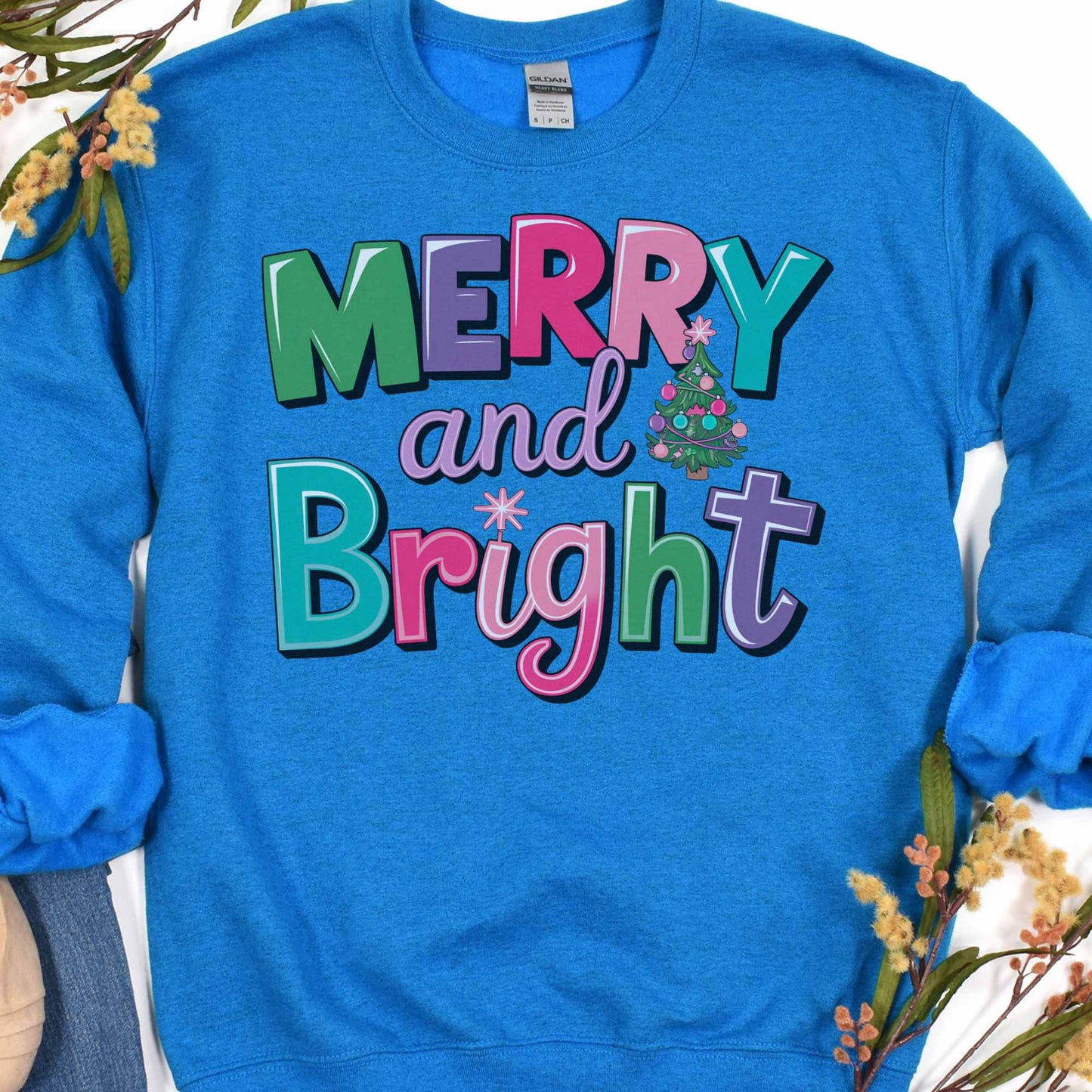 Merry And Bright Christmas Sweatshirt