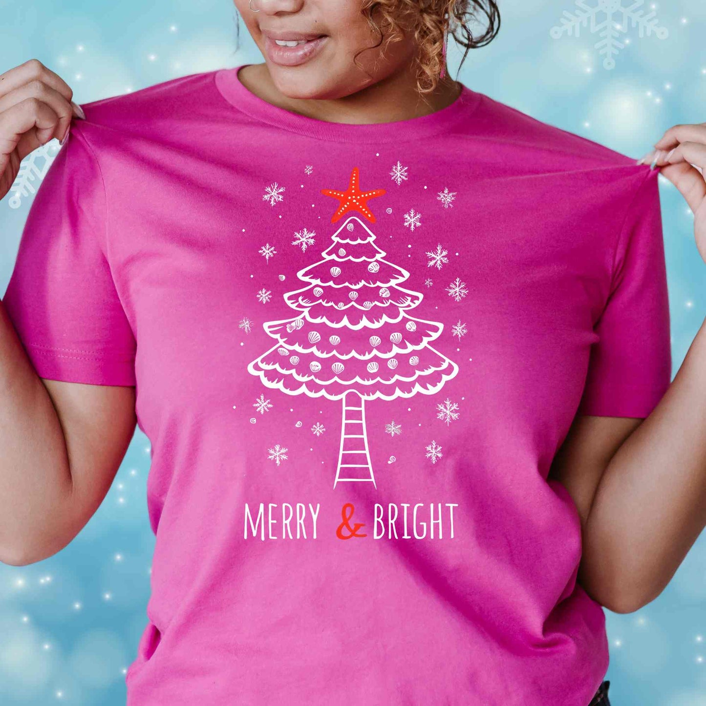 Beach Christmas Tree Shirts For Him And Her