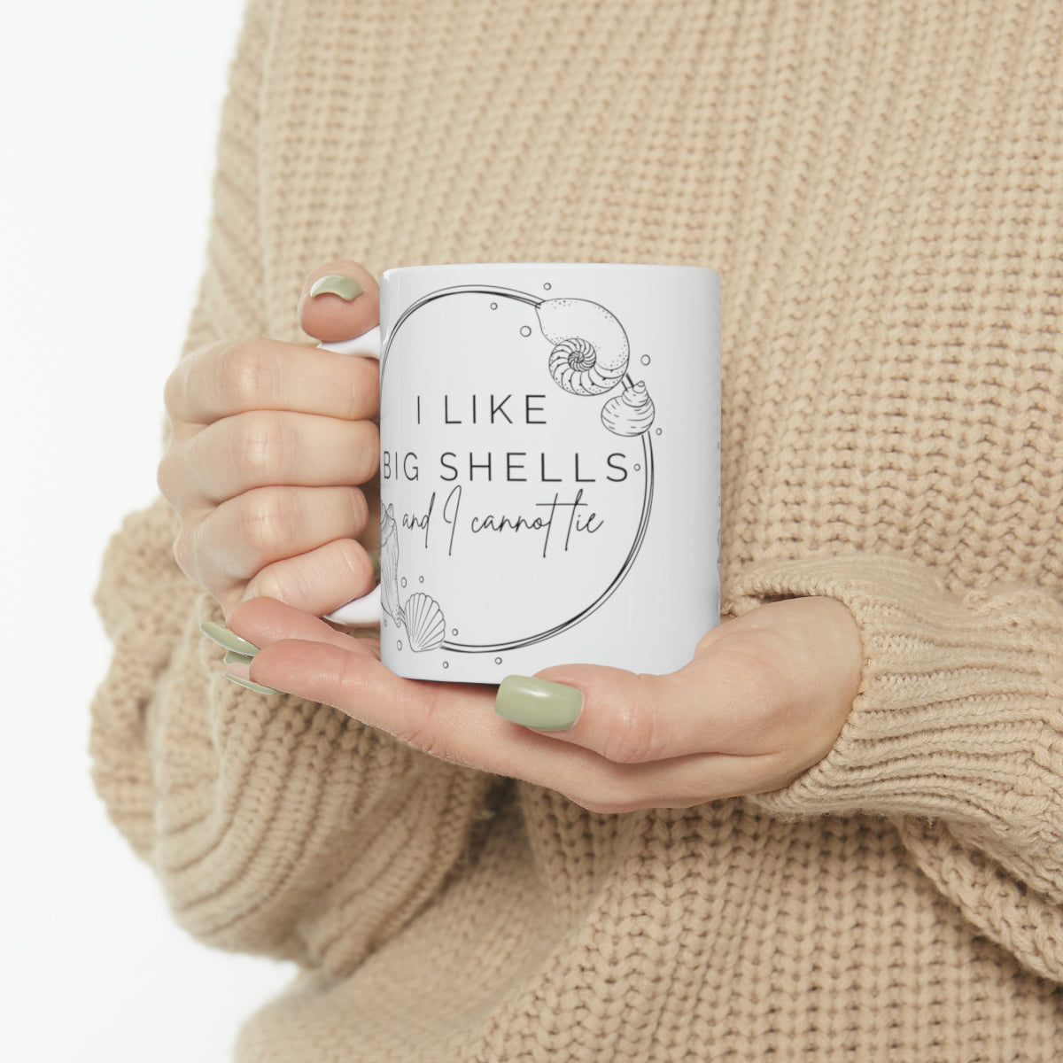 funny gift for seashell collector coffee cup