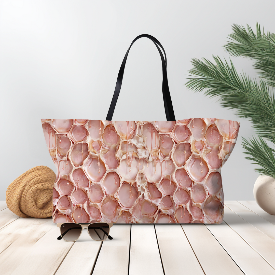 Boho Beach Tote Bag Trending Pink Design