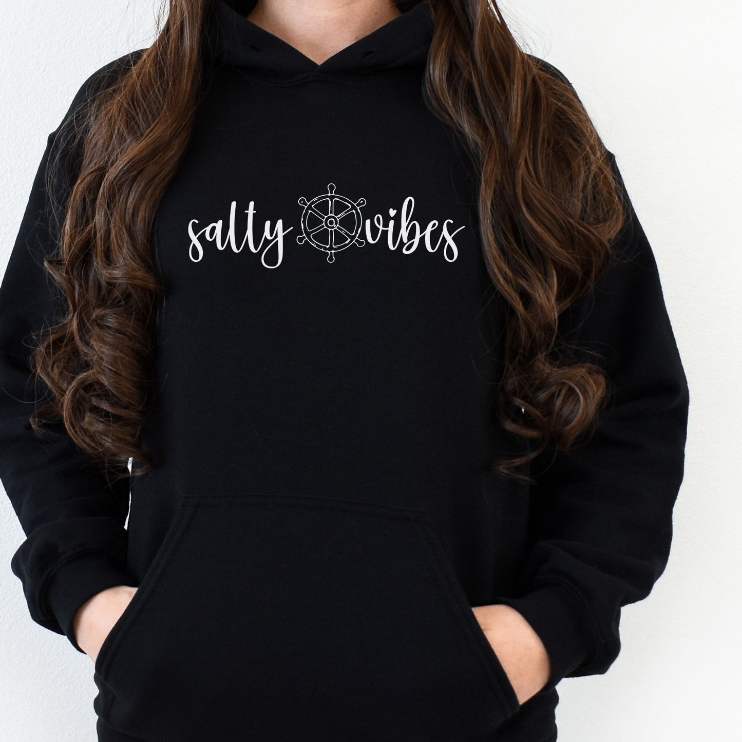 Salty Vibes Anchor Hoodie For Beach Lovers Beach Bum Sweatshirt