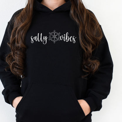 Salty Vibes Anchor Hoodie For Beach Lovers Beach Bum Sweatshirt