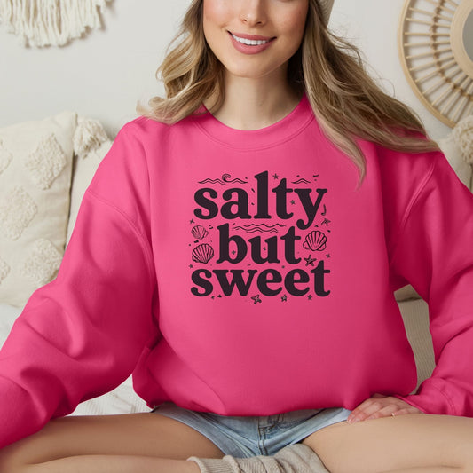 Salty But Sweet Sweatshirt Gift For Beach Bums