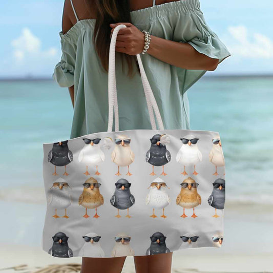 Beach Bag Cute Seagulls Wearing Sunglasses