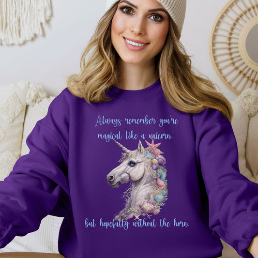 Beach Unicorn Sweatshirt Always Remember You're Magical