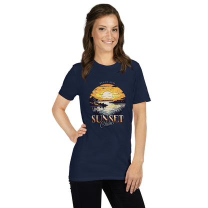 Retro Beach Bum Sunset Chaser Short-Sleeve Unisex T-Shirt