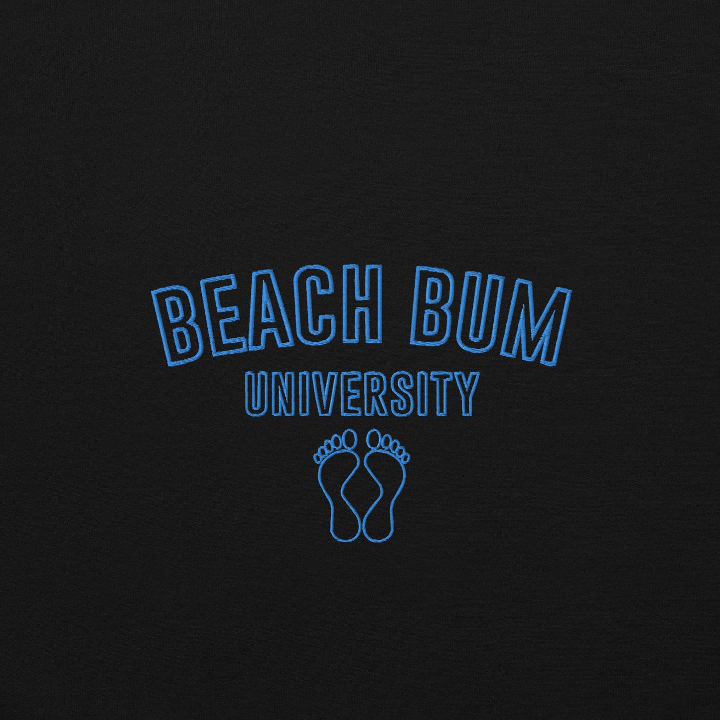 Beach Bum Sweatshirt Embroidered Beach Bum University Hoodie With Beach Feet