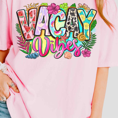 Vacay Vibes T-Shirt Comfort Colors Unisex Garment-Dyed Tee