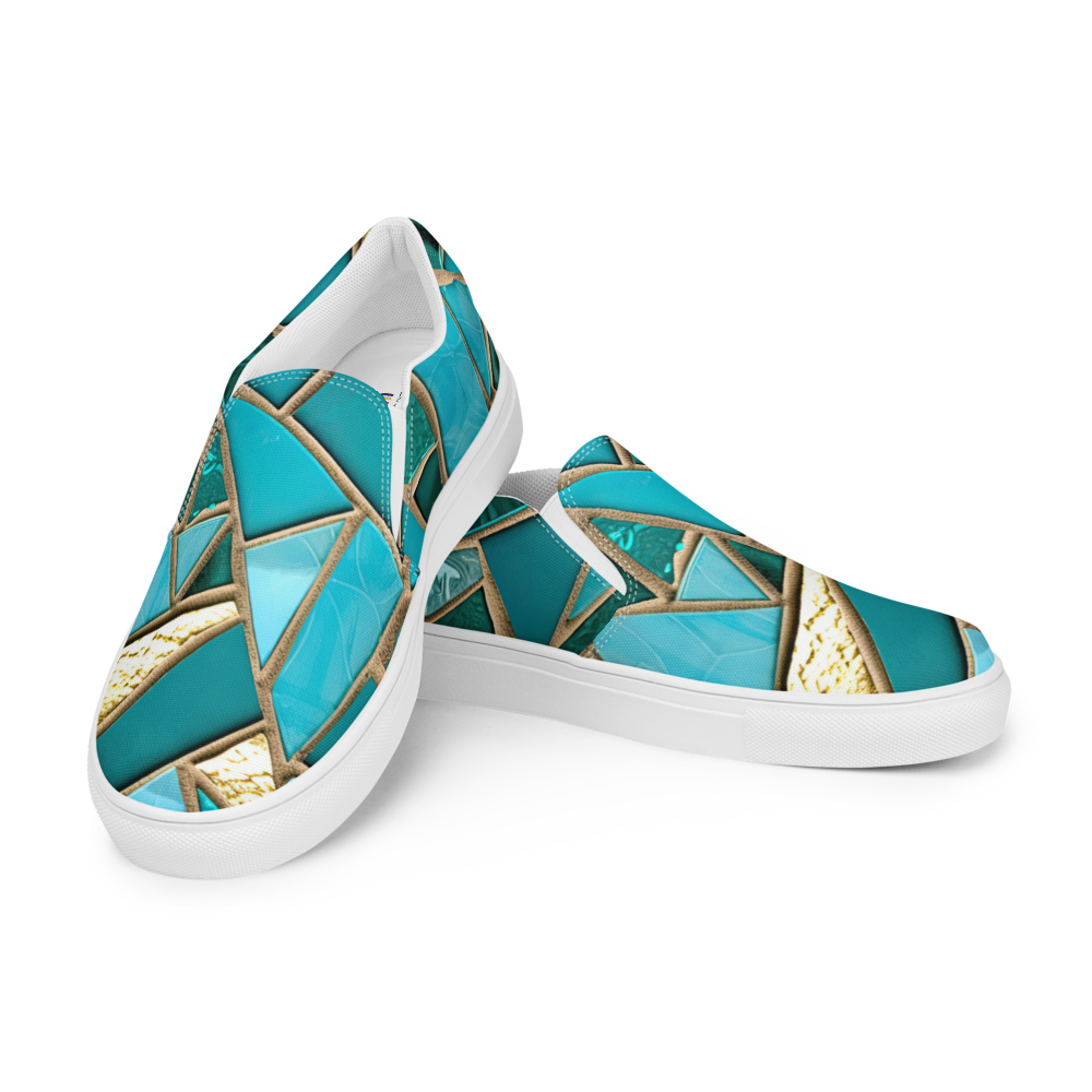 Sea Glass Beach Slip On Shoes For Women Bright Boho Sneakers