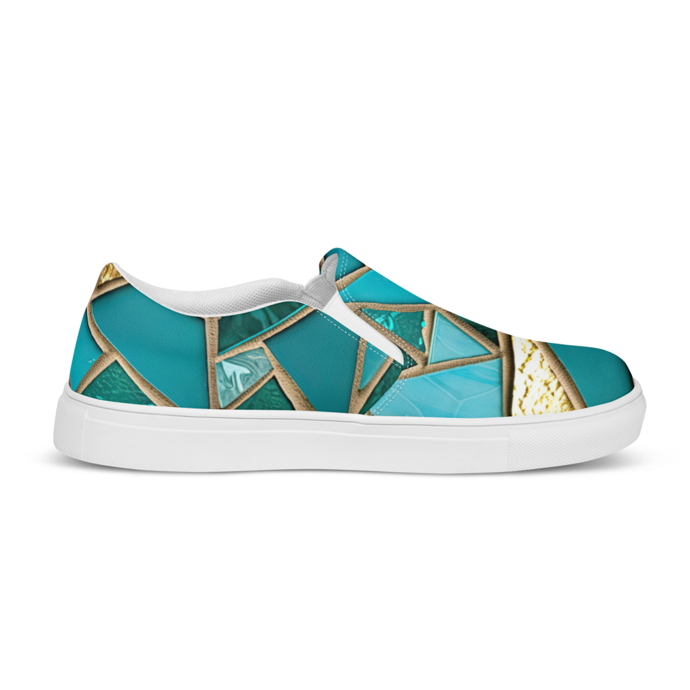 Sea Glass Beach Slip On Shoes For Women Bright Boho Sneakers