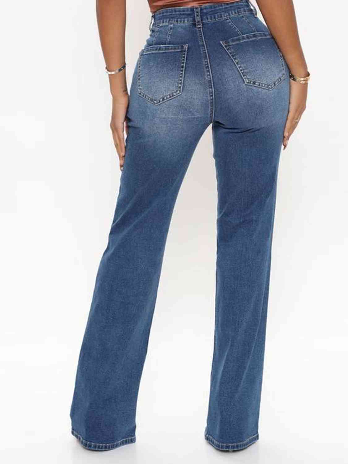 Raw Hem High Waist Jeans